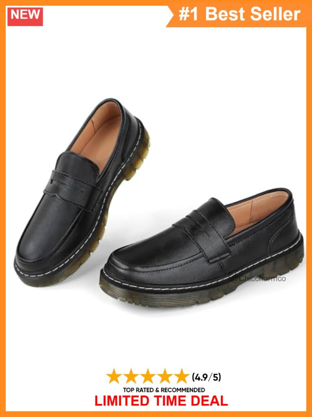 Women's Classic Penny Loafers Leather Lined Memory-Foam Slip-On Mocc
